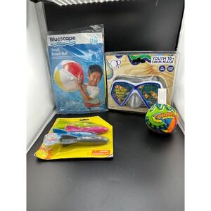 Pool Toys Goggles Swim Mask Torpedos Splash Bomb Beach Ball Lot Beach NWT NEW